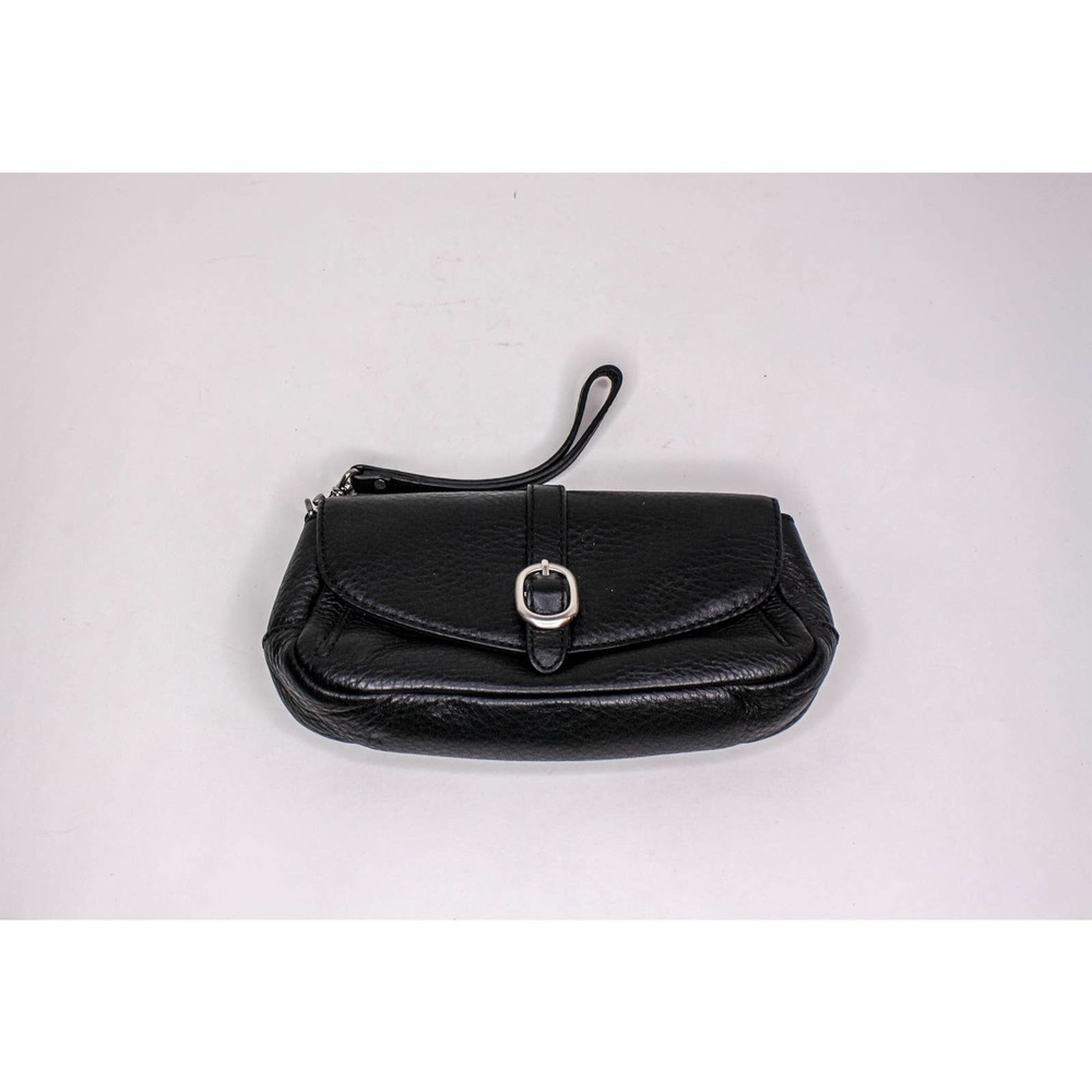 Talbots Wristlet Black Leather